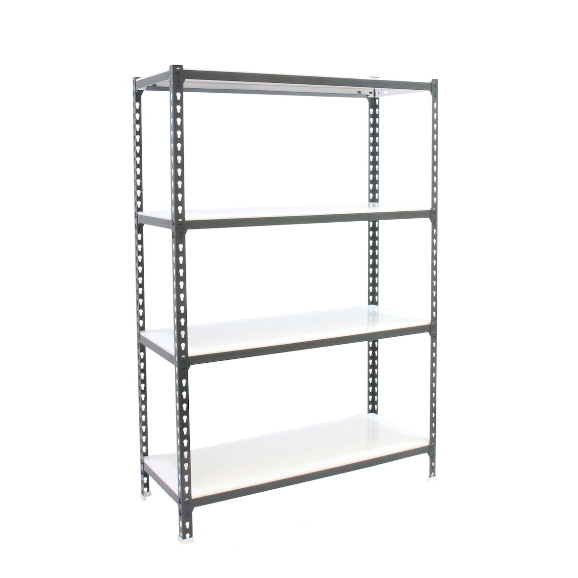 SimonRack Metallregal, 1500x1200x400 mm, 4 Ebenen, Metallboden, 200 kg Biegepunkt, Anthrazit/Weiss - Simonclick