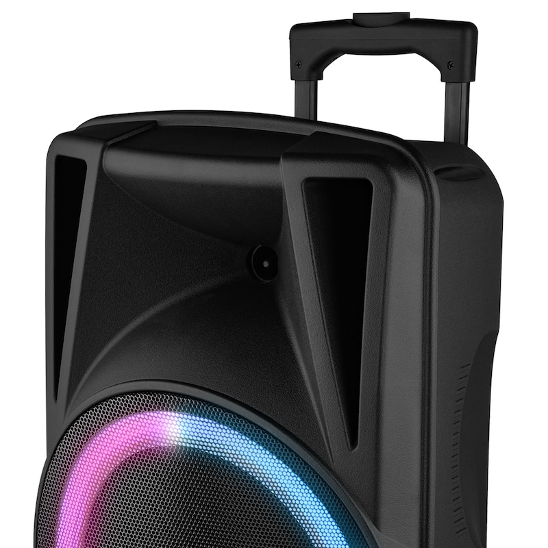 Enceinte Portable INOVALLEY 400W - Bluetooth, USB, TWS, LED RGB - Noire