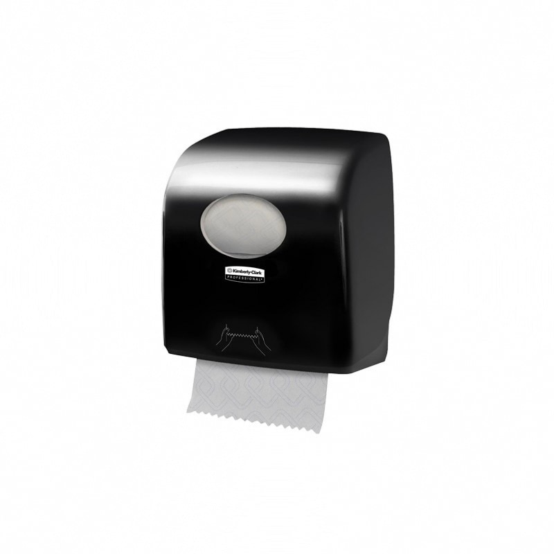 Distributeur essuie-mains rouleaux noir - AQUARIUS SLIMROLL - 190m - Kimberly-Clark