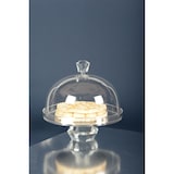 thumbnail of Cloche à gâteaux sur pied diamant en verre