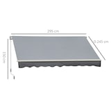 thumbnail of Outsunny Tenda da Sole Avvolgibile 3x2.5m a Caduta con Manovella Grigio
