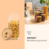 thumbnail of Stapelglas mit Bambusdeckel 1000 ml stapelbar luftdicht Bambus