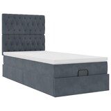 thumbnail of vidaXL Ottoman-Bett mit Matratzen & LEDs Dunkelgrau 80x200 cm Samt