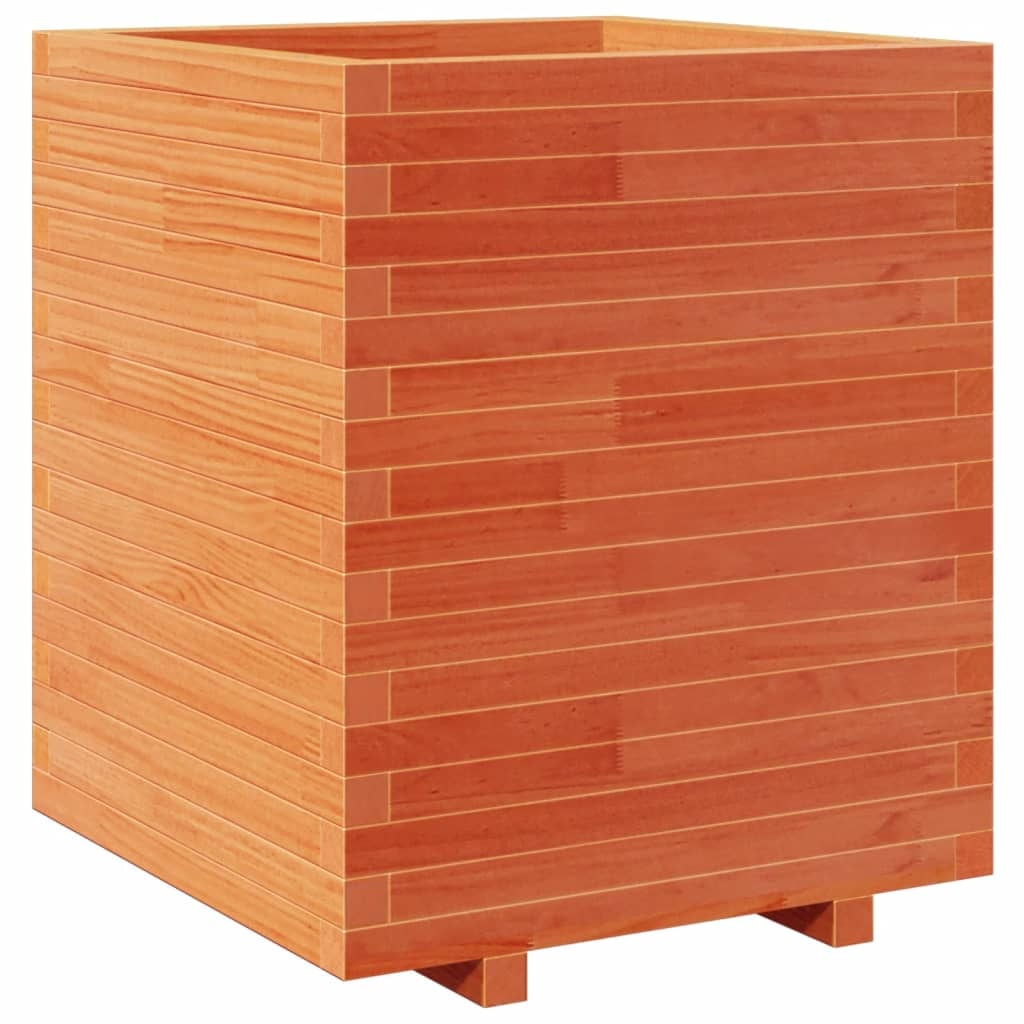 vidaXL Pflanzkübel Wachsbraun 60x60x72,5 cm Massivholz Kiefer