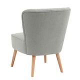 thumbnail of Lot de 2 fauteuils style crapaud en tissu gris clair