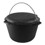 thumbnail of 8L Kazan Schwenktopf Gusseisen Kasan Deckel-Bratpfanne Topf Kessel