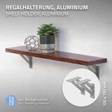 thumbnail of Regalhalterungen 2er Set 120x120 mm Silber aus Aluminium