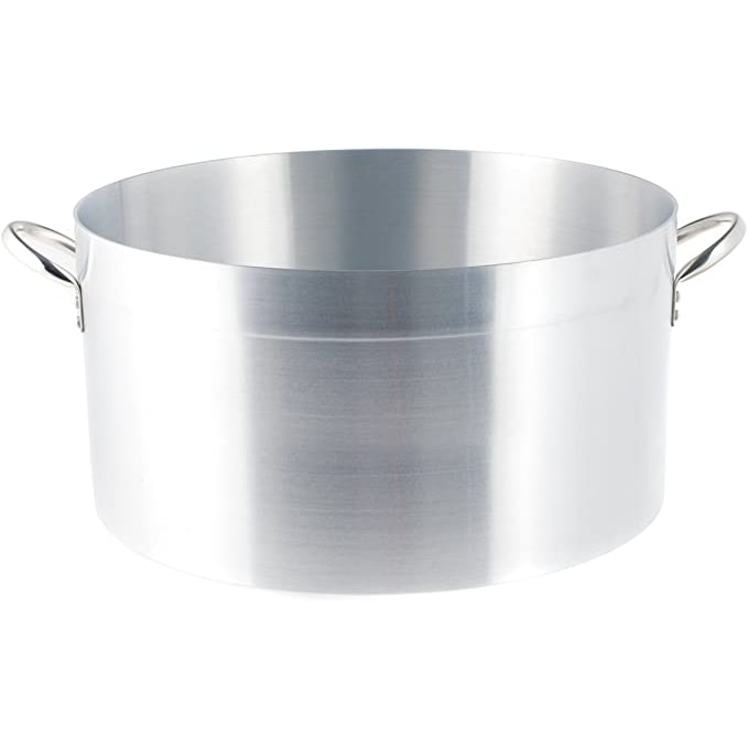 Pardini Casseruola Albergo Omnia 700 Media 2 Manici Alluminio e Acciaio Inox, Argento, Cm 18
