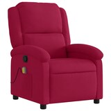 thumbnail of vidaXL Massagesessel Weinrot Samt