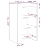 thumbnail of vidaXL Sideboard Schwarz 45x35x75 cm Holzwerkstoff
