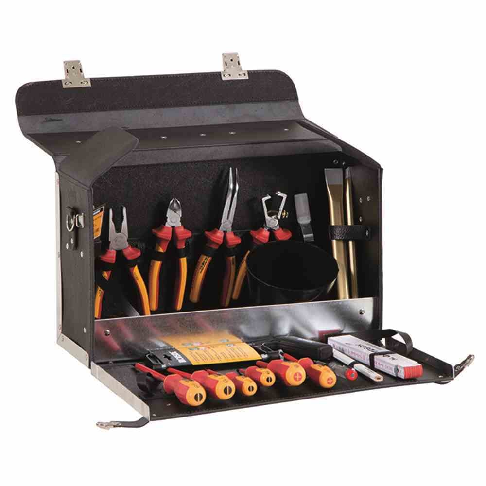 IRONSIDE   Lehrlingskoffer Elektro 23-teilig,  (Ledertasche)