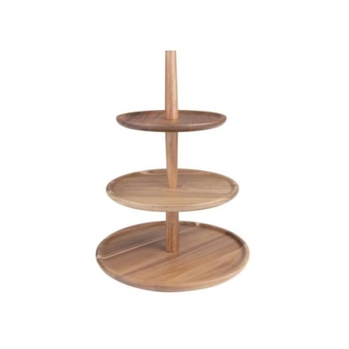 Olympia Acaciahout Etagère 305(Ø) X 395(H)Mm
