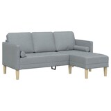 thumbnail of vidaXL Sofa Set mit Kissen Hellgrau Polyester