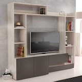 thumbnail of FLORIANO parete attrezzata porta tv soggiorno moderna di design 180x28/40x165 h colore Marrone chiaro