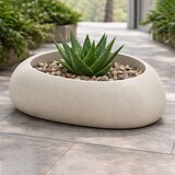 thumbnail of WellHome - Blumentopf aus Rotationsgeformtes Polyethylen 8L 50x40x24cm in farbe Sandweiß - Yeke