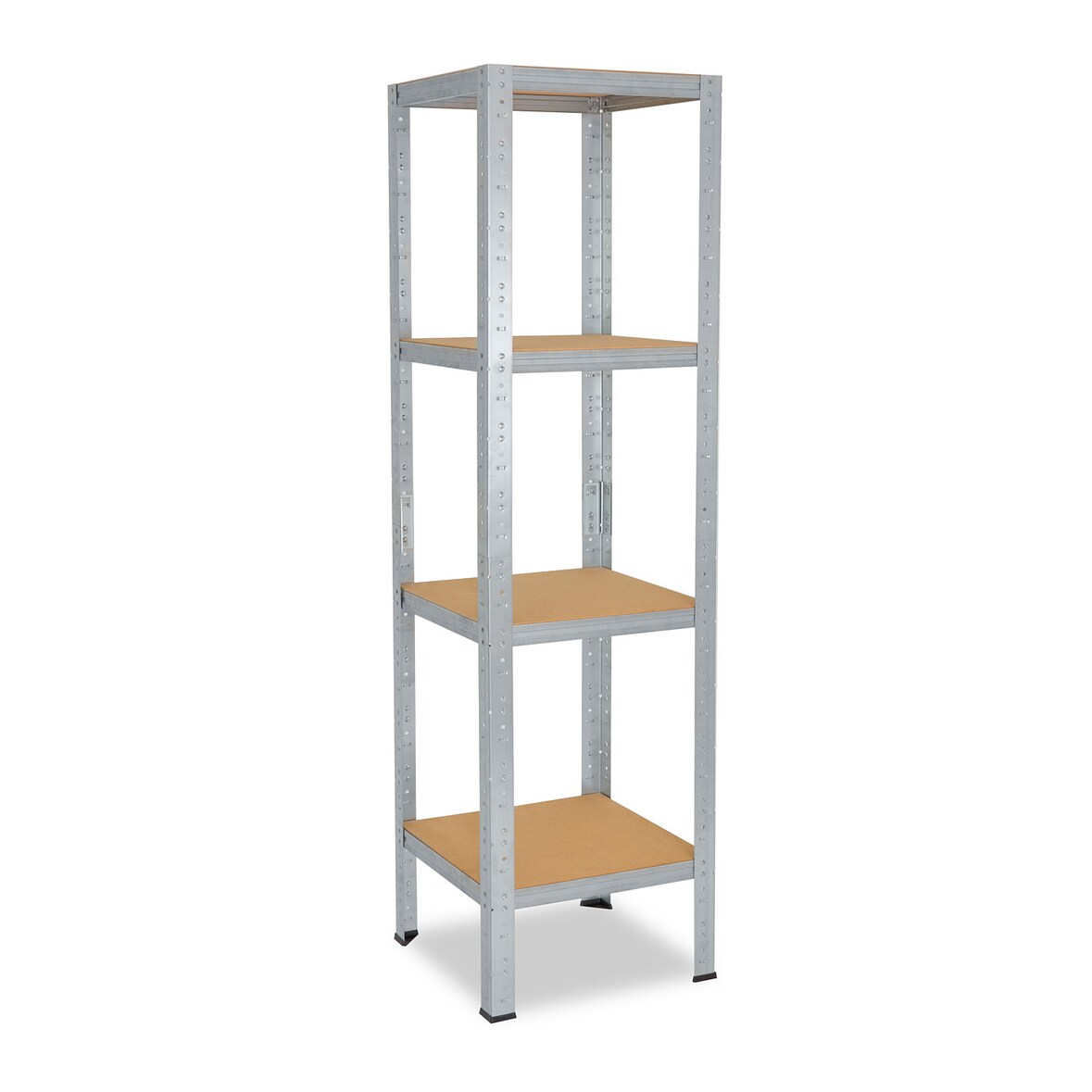 shelfplaza HOME 155x45x45 cm Schwerlastregal in verzinkt mit 4 Böden und 175 kg Traglast pro Boden