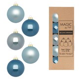 thumbnail of 20 Weihnachtskugeln 6cm Glas Christbaumkugeln Weihnachtsbaumkugeln Set blau Mix