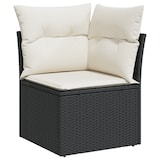 thumbnail of vidaXL 10-teiliges Garten-Sofaset mit Kissen, schwarzes Polyrattan
