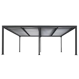 thumbnail of Alu Pergola HWC-L41, Lamellen-Pavillon Terrassenüberdachung, stabiles 8cm-Metall-Gestell 3x6m ~ anthrazit