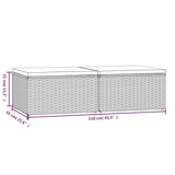 thumbnail of vidaXL Gartenhocker 2 Stk., Sitzhocker mit Kissen Stahlrahmen, Modular Hocker für Garten Terrasse, Fußhocker Gartenmöbel, Braun Poly Rattan