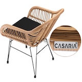 thumbnail of CASARIA® Korbsessel Gartenstühle 2er Set Bali Polyrattan