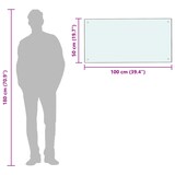thumbnail of DELUKE® Küchenrückwand Glas - 100x50cm Weiß Wandverklediung Küche Wandschutz Spritzschutz Herdspritzschutz Glasplatte Rückwandküche Küchenwand Design