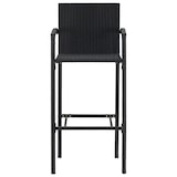 thumbnail of vidaXL 5-tlg. Gartenbar-Set Schwarz Massivholz Akazie und Poly Rattan