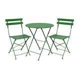 thumbnail of ZIK Juego de mesa y sillas plegables de jardín Muebles de comedor Contract de acero Diseño moderno Ahorro de espacio al aire libre - Verde