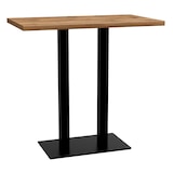 thumbnail of Gastro Stehtisch 140x80 cm | Eiche Rom Natur | Gusseisen Gestell