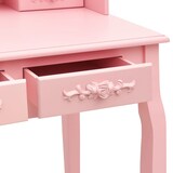 thumbnail of vidaXL Schminktisch-Set mit Hocker Rosa 75x69x140 cm Paulownia-Holz