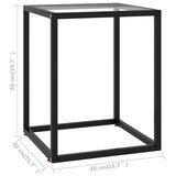 thumbnail of vidaXL Couchtisch Schwarz mit Hartglas 40x40x50 cm
