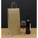 thumbnail of MONOUSO - Flaschentragetaschen aus Papier Kraft 115g/m² 18+8x39cm (25 Stück)