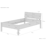 thumbnail of Metallfreies Einzelbett Esche Massivholz 120x200 Holzbett V-60.90-12K