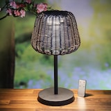 thumbnail of LED Garten Tischlampe Korboptik Rattanoptik dimmbar aufladbar Fernb.