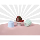thumbnail of Dr. Oetker Postres Individuales con Tapa Pudding-molde Gelatina, en Plástico, Ca. 150ml, 7,5x7,5x6,5cm, 6uds, Surtidos en Rosa, Verde Agua Y
