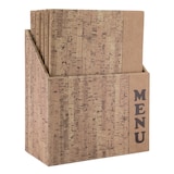 thumbnail of Securit® Porte-menus design en cuir – Lot de 10 – Double insertion – Affiche jusqu’à 4xA4 –  Liège