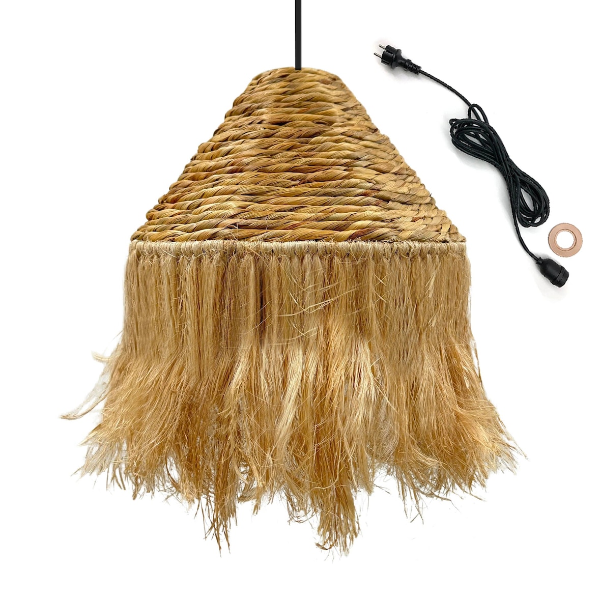Lumisky Suspension LEONORA Extérieure Jacinthe d'Eau D44cm Jacinthe d'eau Beige