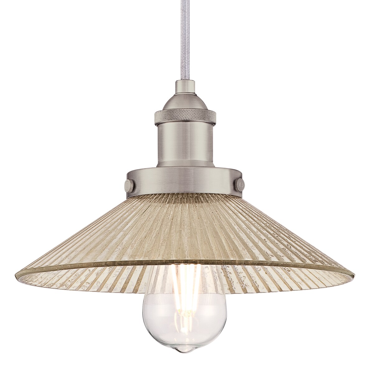 Pendelleuchte Bonnie Nickel / Spiegelglas mit 1 Lampe