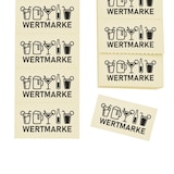 thumbnail of CombiCraft Wertmarken Block auf 10er Streifen 'Universell' in Pastellgelb - 1000 Abrisse