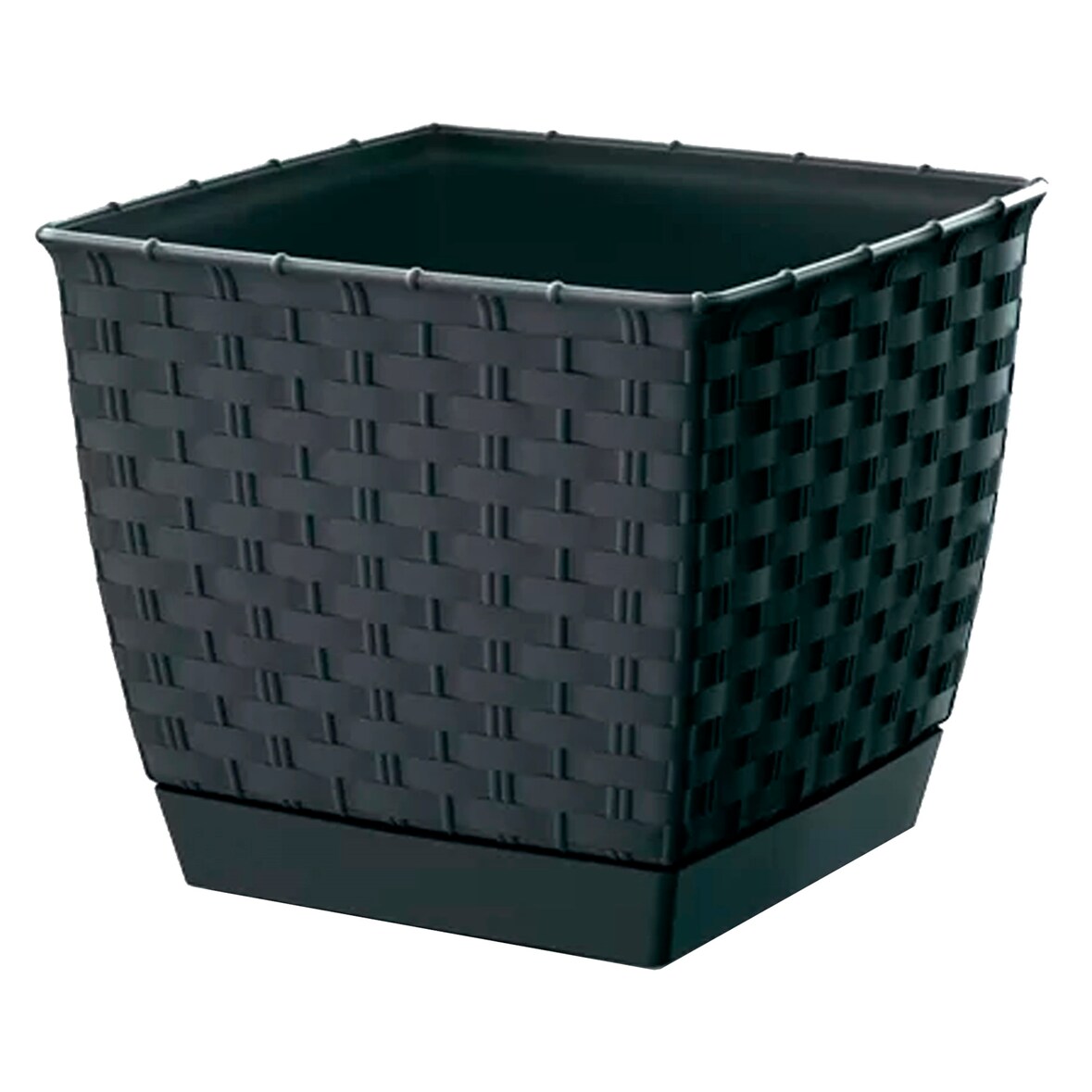 Prosperplast - Vaso RATOLLA SQUARE 6L - 22x22x18,9cm colore Antracite