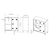 thumbnail of Helloshop26 - Büroschrank Spind Aufbewahrungseinheit für Büro Werkstatt Schlafzimmer Metallschrank mit 2 Türen 90 x 80 x 33 cm matt 03_0006342