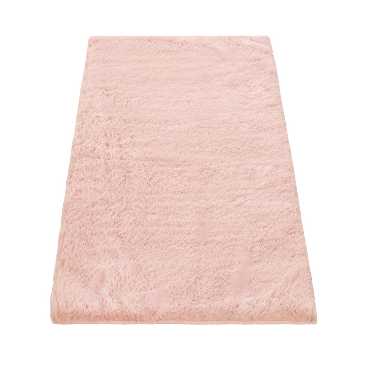 KADIMA DESIGN Hochflor Teppich Badezimmer waschmaschinenwaschbar Unifarben schmutzabweisend Rosa Rechteckig 60x100 | 100% Polyester | Florhöhe: 22 mm 