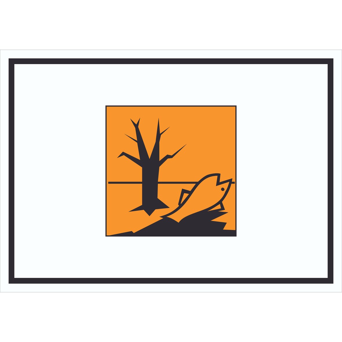 Schild Gefahrensymbol Umweltgefährlich Symbol A4 (210x297mm)