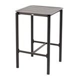 thumbnail of Mesa alta de terraza con 2 sillas de aluminio negro