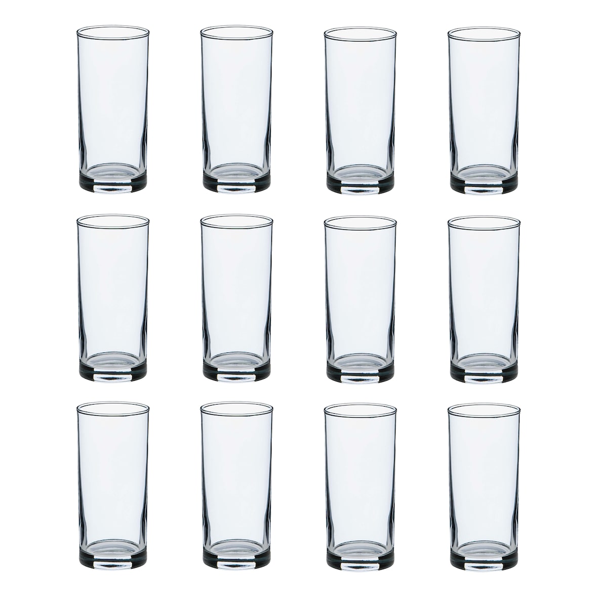 12 x Wasserglas Longdrinkglas Glas, 27 cl, Ø  6.2 cm, Höhe: 13.4 cm
