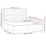 thumbnail of vidaXL Boxspringbett mit Matratze & LED Dunkelbraun 180x200 cm Stoff