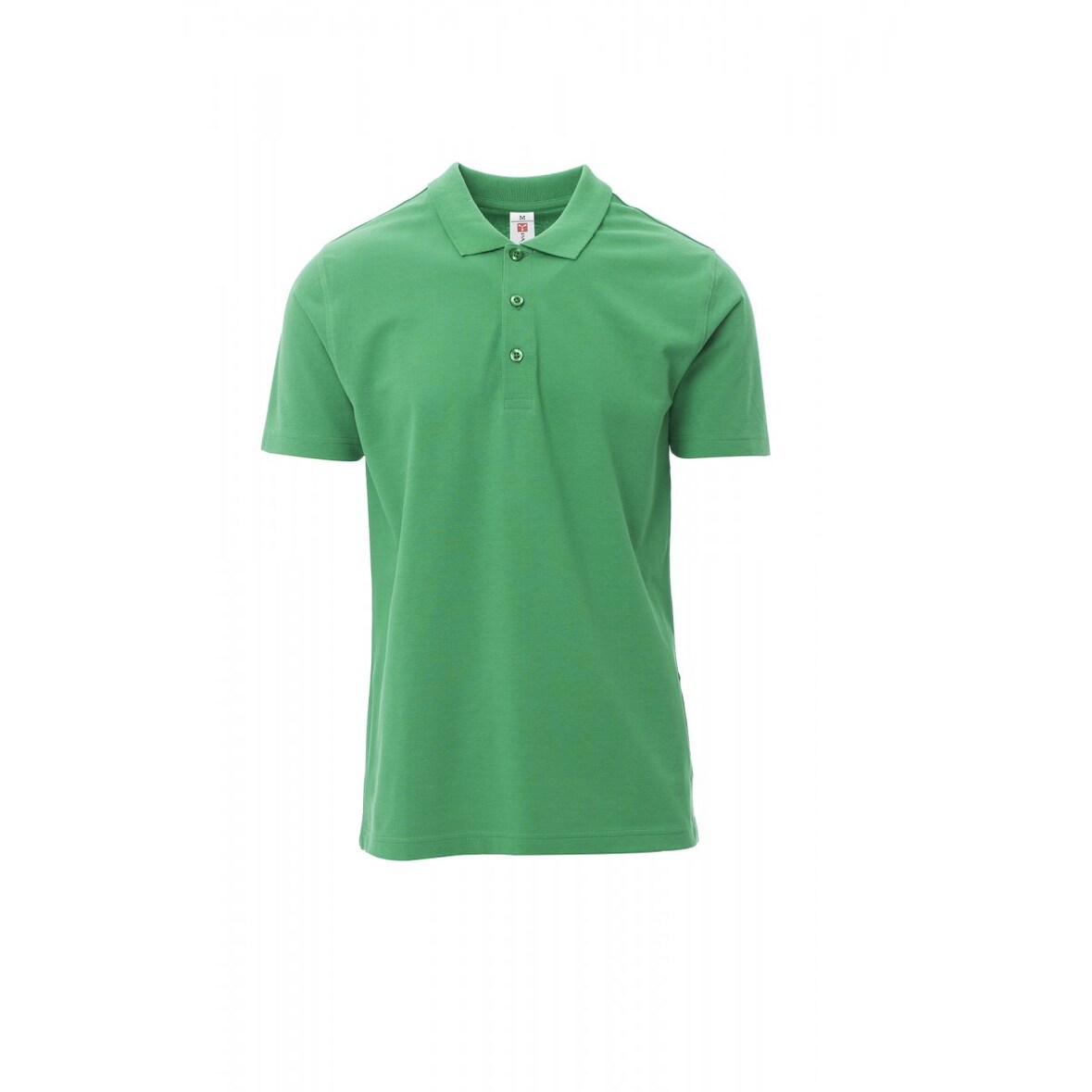 PAYPER Poloshirt ROME - Herren - Baumwolle Piqué - Ton-in-Ton Knöpfe geleegrün L