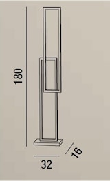 thumbnail of Cross 6599 B CT PERENZ LED-Stehleuchte