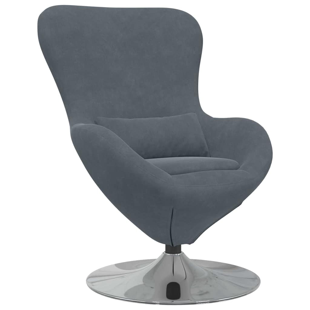 vidaXL Eiersessel Dunkelgrau 63 x 73 x 90 cm Samt