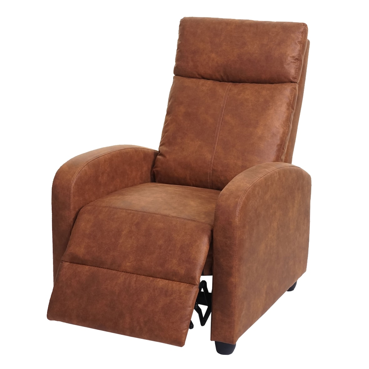 TV-fauteuil HWC-F76, relaxfauteuil, verstelbare relaxfunctie stof/textiel ~ vintage suède imitatie
